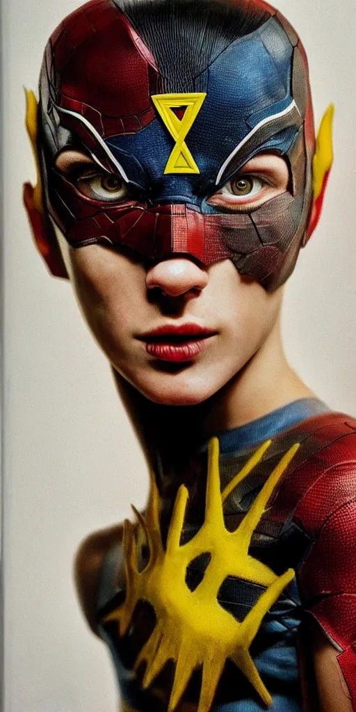 Prompt: young and beautiful super schizophrenic superhuman superhero, lush detail, national geographic, ultra - realistic, hyperrealism, isotonic