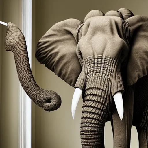 Image similar to elephant in a livingroom