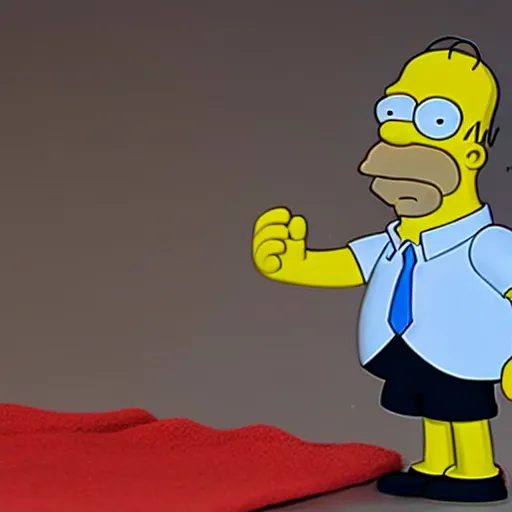 Prompt: Homer Simpson in claymation