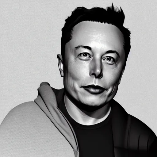 Image similar to elon musk, low - poly 3 d model, rendered in blender, ambient occlusion