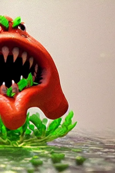 Image similar to very very intricate photorealistic photo of a piranha plant in an episode of game of thrones, photo is in focus with detailed atmospheric lighting, award - winning details