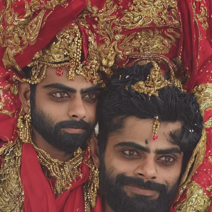 Image similar to portrait of virat kholi as a pimp, ultra realistic, highly detailed, canon 3 5 mm photography