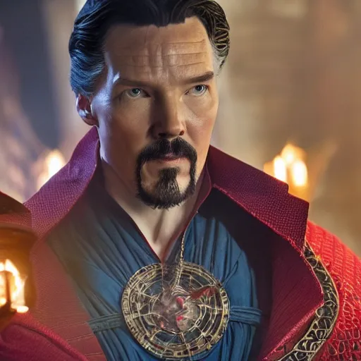 Prompt: dr. strange in the conjuring 4 k micro detailed ultra realistic razor sharp clean focus
