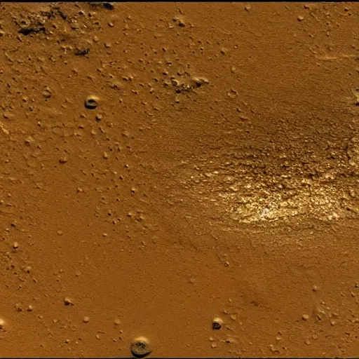 Image similar to photo of the mars surface made of gold dust, credit NASA JPL