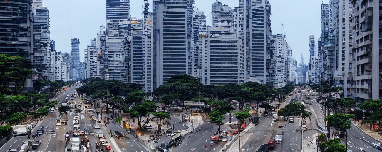 Image similar to avenida paulista, sao paulo, by makoto shinkai