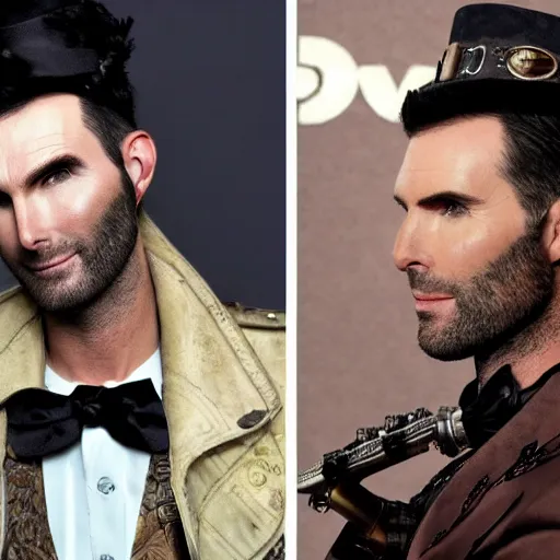 Prompt: steampunk adam levine