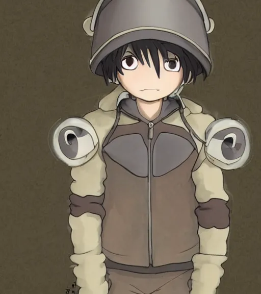 Prompt: attractive little boy wearing an cyborg bear suit, artwork in kentaro miura and made in abyss and inazuma eleven, smooth, beautiful lightness, anatomically correct, trending on pixiv, fascist composition, realistic