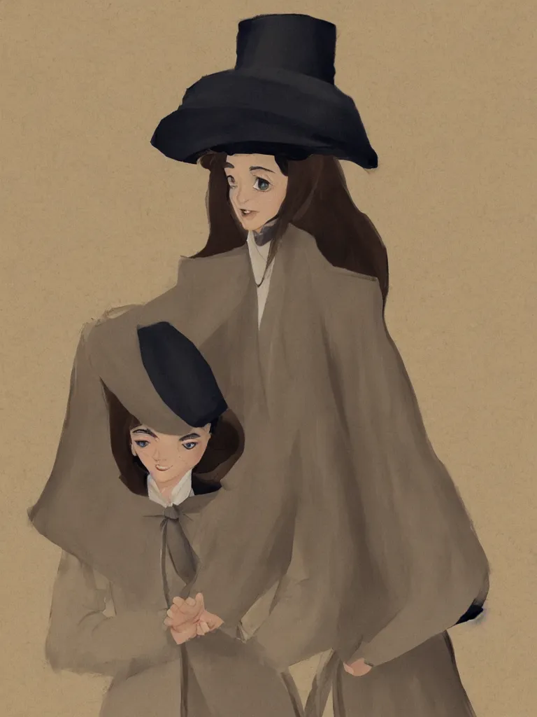 Image similar to hasidic woman by disney concept artists, blunt borders, rule of thirds