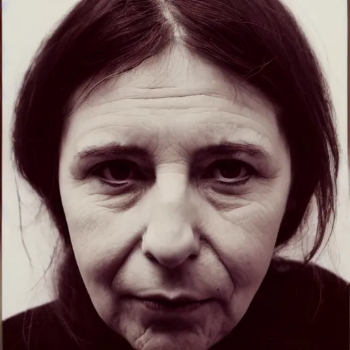 Prompt: photograph of a woman by sophie calle