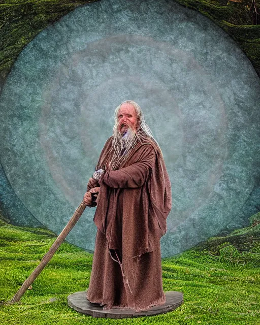 Image similar to a druid standing in a circle at the beginning of the world by mark silvestri