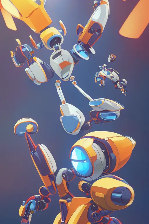 Image similar to metabots medabots medarotto medarot robot minimalist comics, behance hd by jesper ejsing, by rhads, makoto shinkai and lois van baarle, ilya kuvshinov, rossdraws global illumination ray tracing hdr radiating a glowing aura