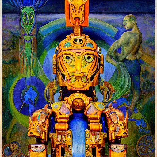 Prompt: sculpture of an ornate robot cat, by annie swynnerton and diego rivera and nicholas roerich and jean delville, symbolist, dramatic lighting, god rays, art brut, rich colors, smooth, sharp focus, extremely detailed, adolf wolfli, by janet fish and ( donato giancola and bilibin )