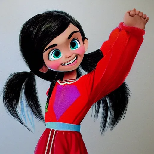 Prompt: vanellope from wreck it ralph art realistic