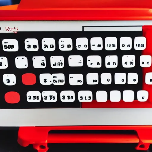 Image similar to bright red plastic computer punch card