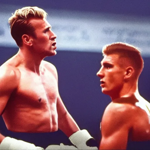 Image similar to movie still of harry kane as ivan drago in rocky 4, cinematic,