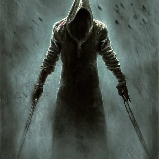 Image similar to pyramid head from silent hill in resident evil, artstation hall of fame gallery, editors choice, #1 digital painting of all time, most beautiful image ever created, emotionally evocative, greatest art ever made, lifetime achievement magnum opus masterpiece, the most amazing breathtaking image with the deepest message ever painted, a thing of beauty beyond imagination or words