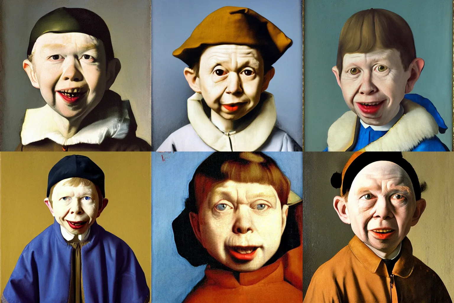 Prompt: Alfred E. Neuman portrait by Vermeer