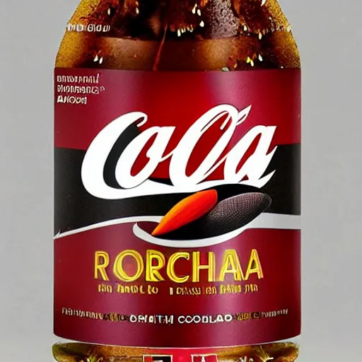Prompt: a cola brand made from cockroaches,