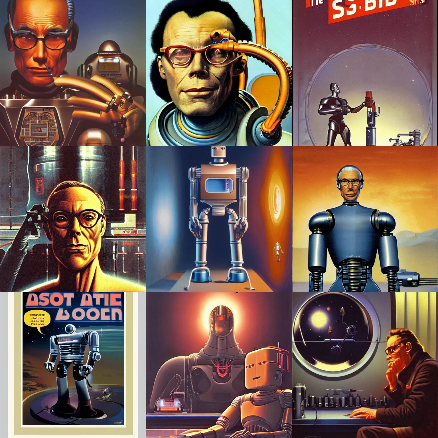 Prompt: Asimov’s I, Robot by the brothers Hildebrandt