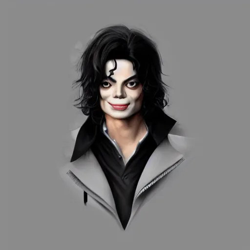 Image similar to gangster michael jackson. matte, facial features, symmetrical anatomy, hyperdetailed, digital art, baroque, pop punk art style, fantasy, body features, without duplication, art by artgerm and ilya kuvshinov and vinicius gud and gustavo zambelli, intricate, photoshop render.