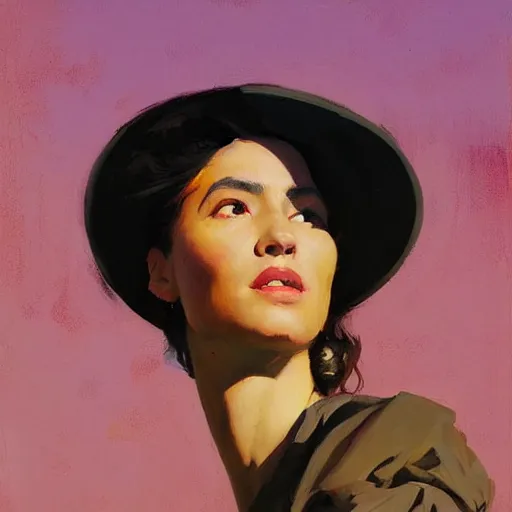 Image similar to greg manchess portrait painting of folk singer, medium shot, asymmetrical, profile picture, organic painting, sunny day, matte painting, bold shapes, hard edges, street art, trending on artstation, by huang guangjian and gil elvgren and sachin teng