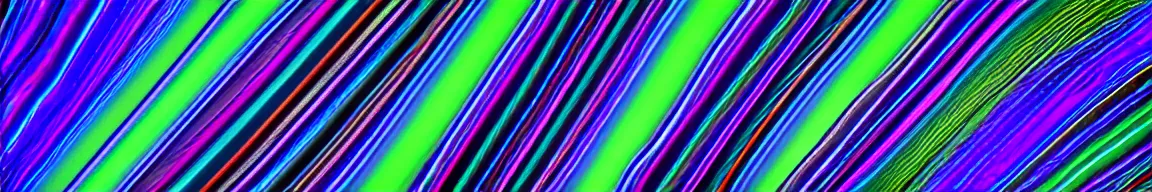 Prompt: abstract art representing signal waves trending up, glowing blue and green neon streaks interwinding on a deep black background