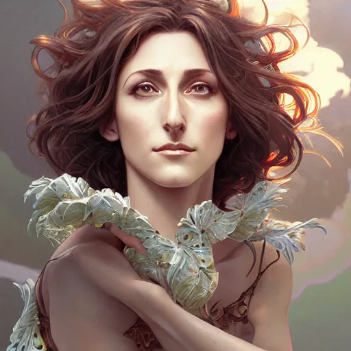 Image similar to ultra realistic illustration, lisa edelstein anime, intricate, elegant, highly detailed, digital painting, artstation, concept art, smooth, sharp focus, illustration, art by artgerm and greg rutkowski and alphonse mucha and wlop