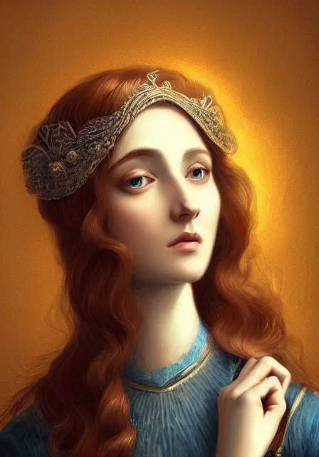 Image similar to lady, intricate, elegant, highly detailed, digital painting, artstation, concept art, smooth, sharp focus, illustration, pre - raphaelite style