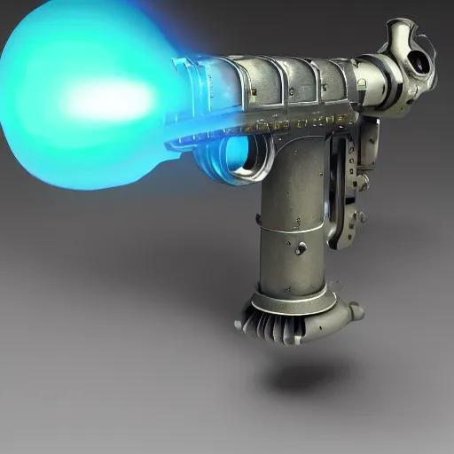 Image similar to Dieselpunk Buck Rogers ray gun, 4k had, ultra realistic, studio lighting