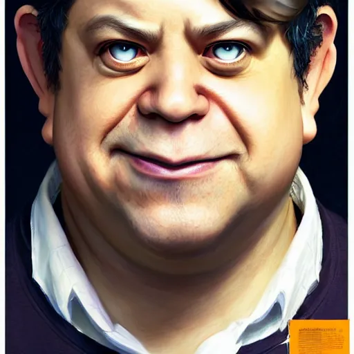 Image similar to An anime portrait of Patton Oswalt, by Stanley Artgerm Lau, WLOP, Rossdraws, James Jean, Andrei Riabovitchev, Marc Simonetti, and Sakimichan, tranding on artstation