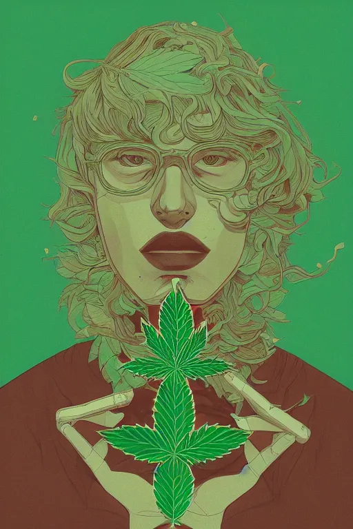 Image similar to marijuana profile picture by sachin teng, miami, organic painting, asymmetrical, interesting, marijuana smoke, matte paint, hard edges, energetic, 3 d shapes, smoke, green, masterpiece