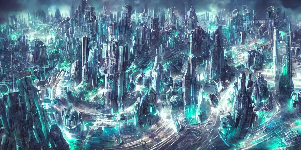 Image similar to futuristic city