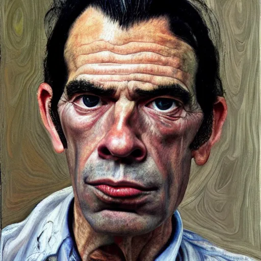 Image similar to high quality high detail painting by lucian freud, hd, nick cave