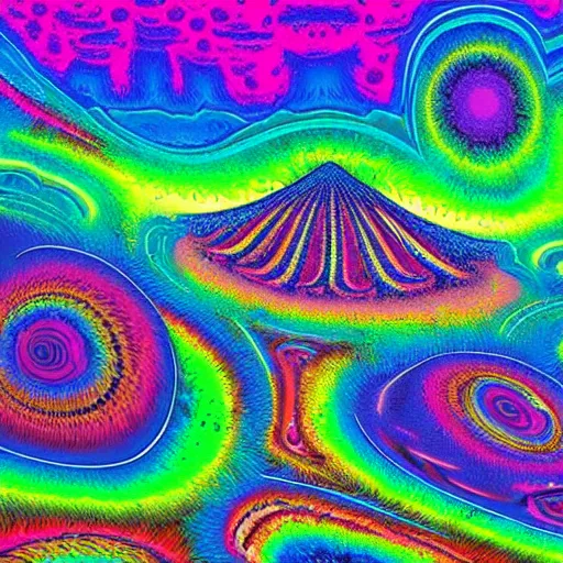 Prompt: psychedelic alien landscape