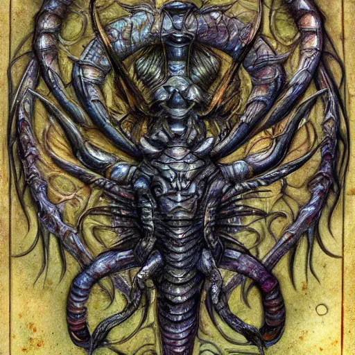 Image similar to detailed and sharp scorpio artistic zodiac artwork, mystic style, detailed, 8 k, detailed, symmetrical, by brian froud