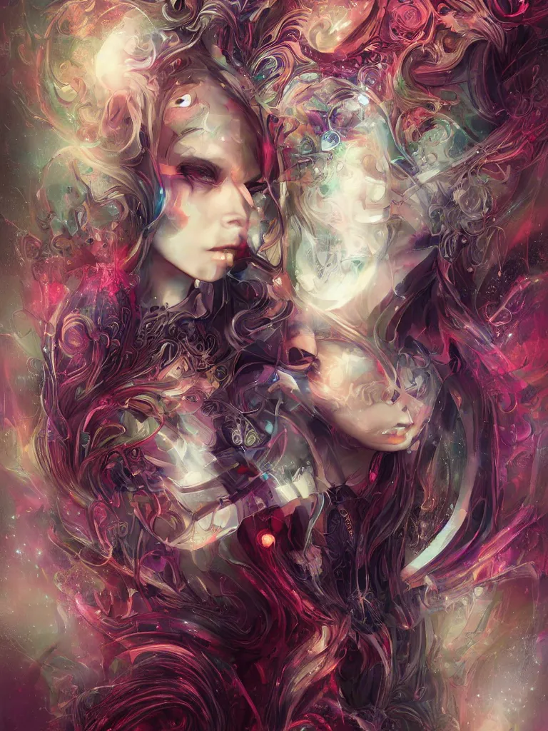 Image similar to realistic detailed image of zen mage, cyber sci - fi by anna dittmann, neo gothic, gothic, rich deep colors.