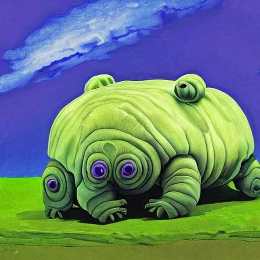 Image similar to The Very Hungry Tardigrade by Eric Carle