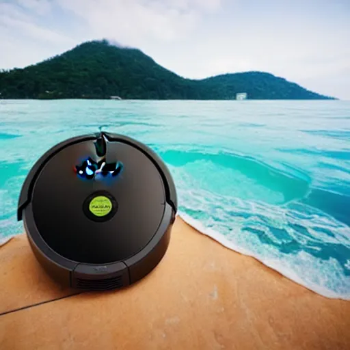 Image similar to a roomba in the ocean