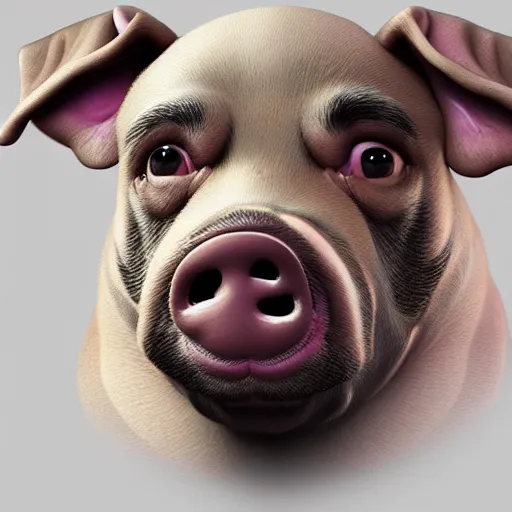 Image similar to a fusion of a dog and a pig, hyperdetailed, artstation, cgsociety, 8 k