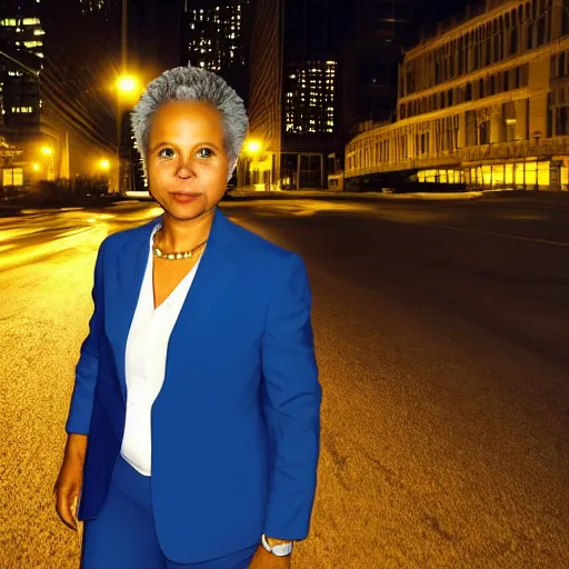 Image similar to chicago mayor lori lightfoot spotted on trail cam at night