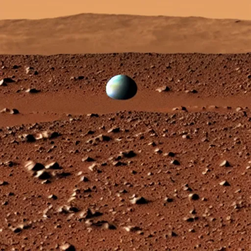 Image similar to a photo of mars taken by a telescope from earth