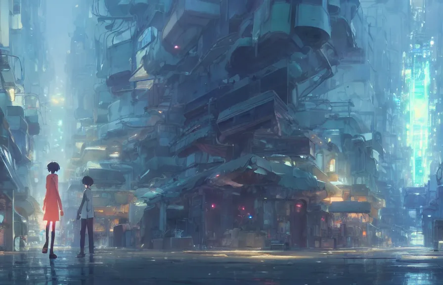 Image similar to makoto shinkai concept art of the junk dimension, key visual, ambient lighting, highly detailed, digital painting, artstation, concept art, sharp focus, by makoto shinkai and akihiko yoshida and hidari and wlop and greg rutkowski