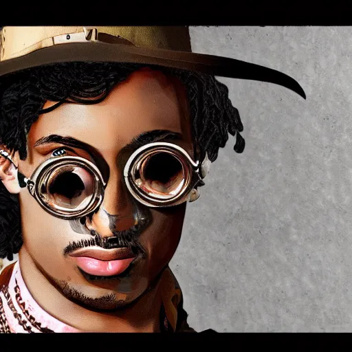 Image similar to playboi carti steampunk style digital art 4 k detailed super realistic