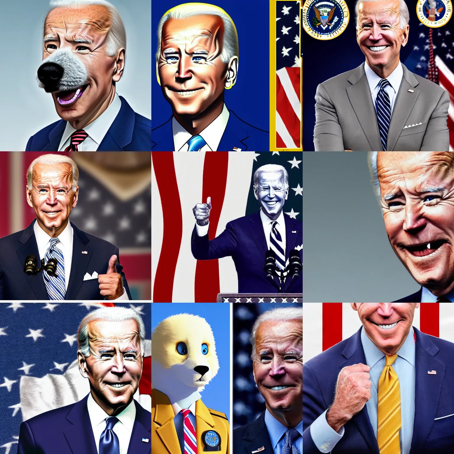 Prompt: joe biden's fursona