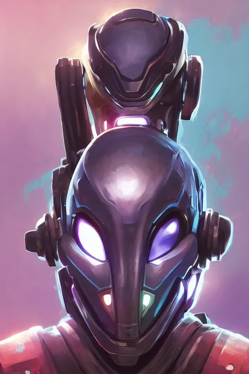 Image similar to epic mask helmet robot ninja portrait stylized as fornite style game design fanart by concept artist gervasio canda, behance hd by jesper ejsing, by rhads, makoto shinkai and lois van baarle, ilya kuvshinov, rossdraws global illumination radiating a glowing aura global illumination ray tracing hdr render in unreal engine 5