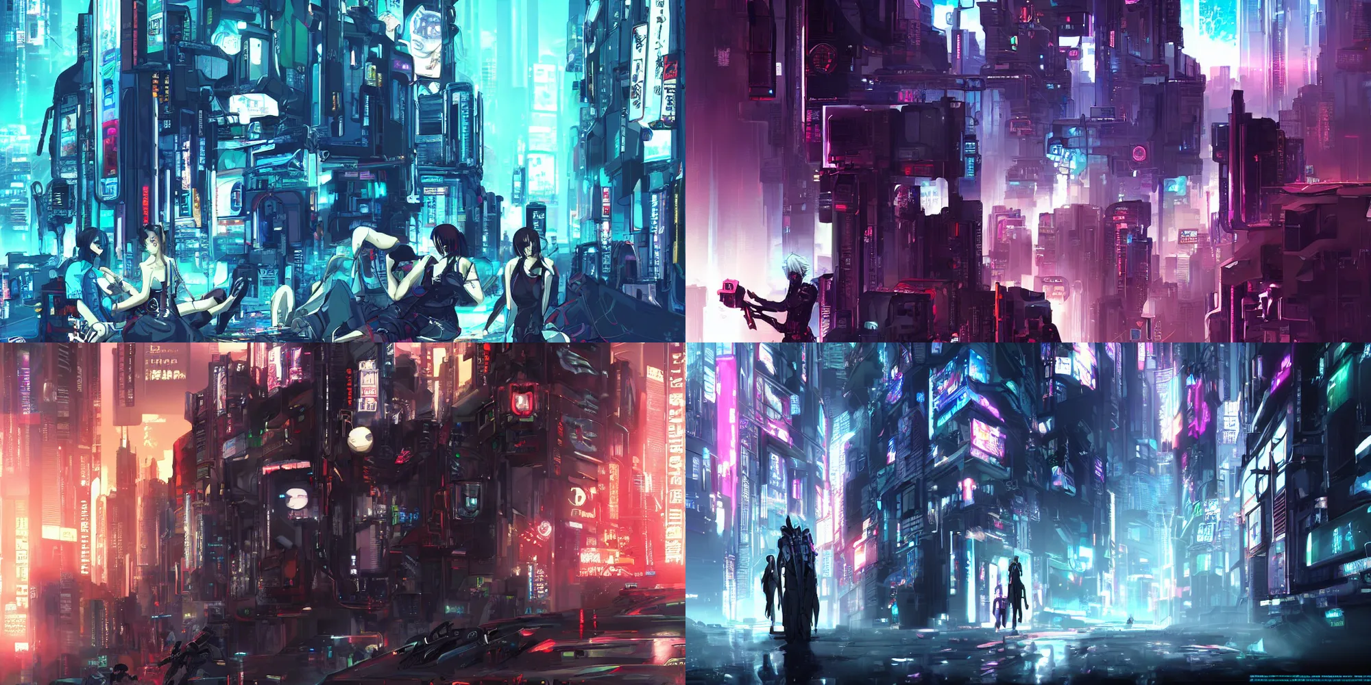 Prompt: science-fiction cyberpunk anime poster, artstation, deviantart