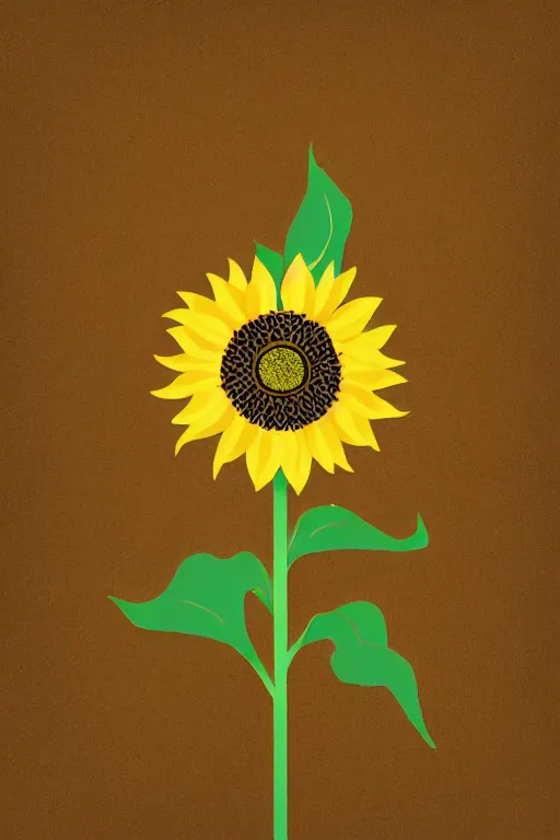 Image similar to minimalist boho style art of a sunflower, illustration, vector art