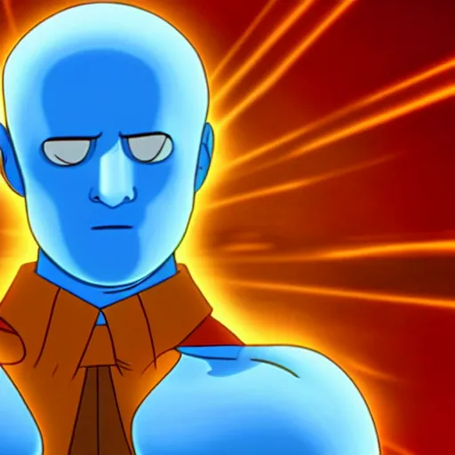 Prompt: doctor manhattan in a children's 3 d animated cartoon movie