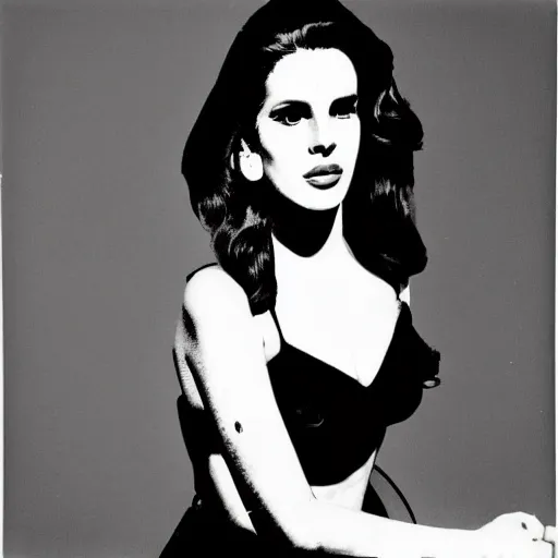 Prompt: lana del rey by andy warhol