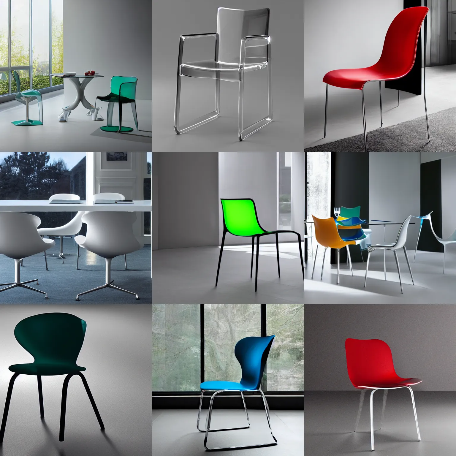 Prompt: a product photo of panton chair made out of glass, ultra realistic, UHD